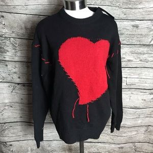Corso Cosmo Love Heat pattern knitted black red gothic Missing Size but looks Si